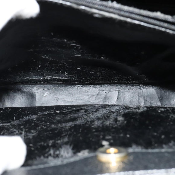 GUCCI Bamboo Tote Bag Suede Leather Black Gold 002 1186 0260 Auth ep9577