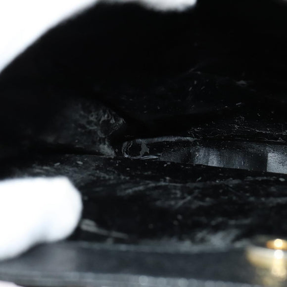 GUCCI Bamboo Tote Bag Suede Leather Black Gold 002 1186 0260 Auth ep9577