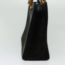 GUCCI Bamboo Tote Bag Suede Leather Black Gold 002 1186 0260 Auth ep9577-4