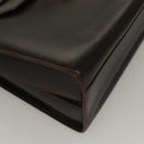 GUCCI Hand Bag Leather Black Gold Auth ep9581-9