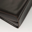 GUCCI Hand Bag Leather Black Gold Auth ep9581-16