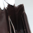 GUCCI Hand Bag Leather Black Gold Auth ep9581-20