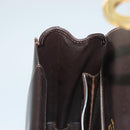 GUCCI Hand Bag Leather Black Gold Auth ep9581-21