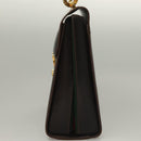 GUCCI Hand Bag Leather Black Gold Auth ep9581-3