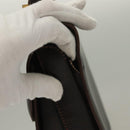 GUCCI Hand Bag Leather Black Gold Auth ep9581-4