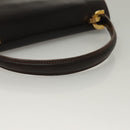 GUCCI Hand Bag Leather Black Gold Auth ep9581-8