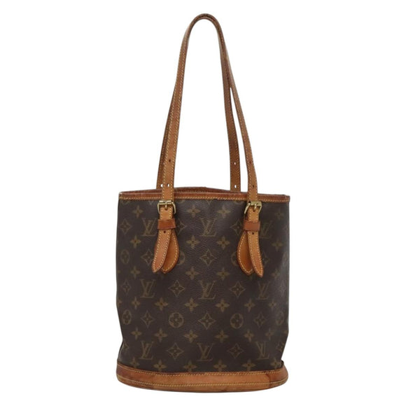 LOUIS VUITTON Monogram Bucket PM Shoulder Bag M42238 LV Auth ep9585