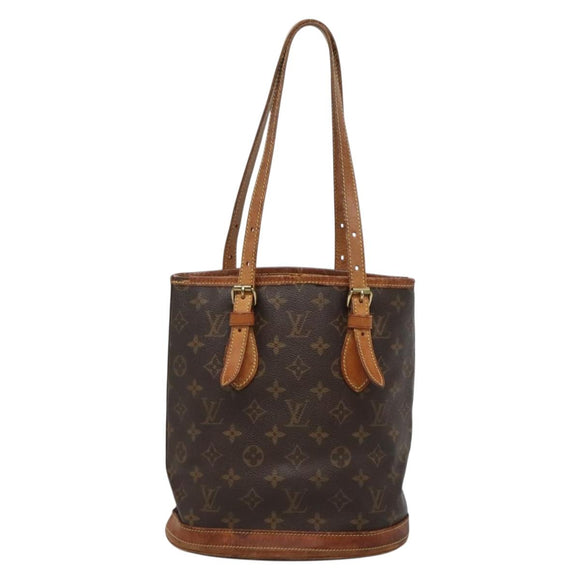 LOUIS VUITTON Monogram Bucket PM Shoulder Bag M42238 LV Auth ep9585