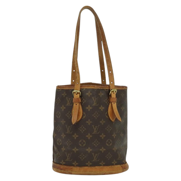 LOUIS VUITTON Monogram Bucket PM Shoulder Bag M42238 LV Auth ep9585