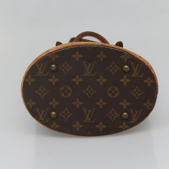 LOUIS VUITTON Monogram Bucket PM Shoulder Bag M42238 LV Auth ep9585