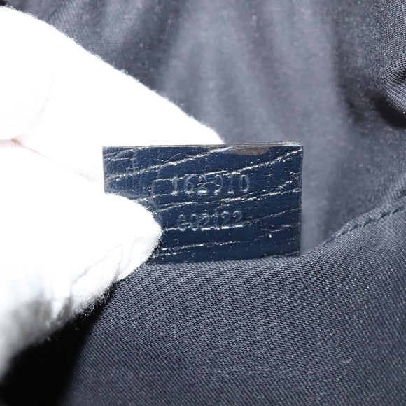 GUCCI GG Supreme Sherry Line Shoulder Bag PVC Navy Silver Red 162910 Auth ep9588