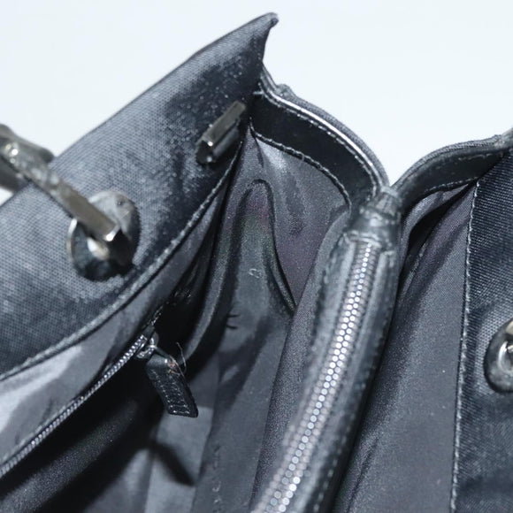 GUCCI Bamboo Hand Bag Nylon Black Silver 002 1016 Auth ep9594