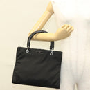GUCCI Bamboo Hand Bag Nylon Black Silver 002 1016 Auth ep9594-25