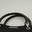 GUCCI Bamboo Hand Bag Nylon Black Silver 002 1016 Auth ep9594-8