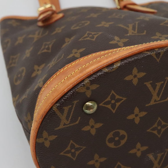 LOUIS VUITTON Monogram Bucket PM Shoulder Bag M42238 LV Auth ep9612