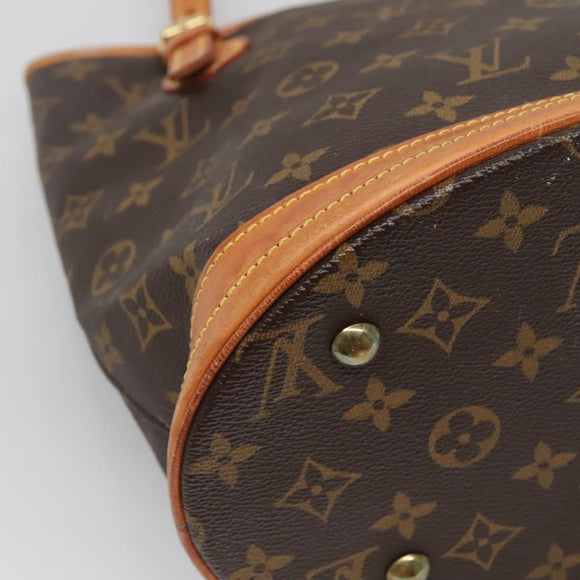 LOUIS VUITTON Monogram Bucket PM Shoulder Bag M42238 LV Auth ep9612