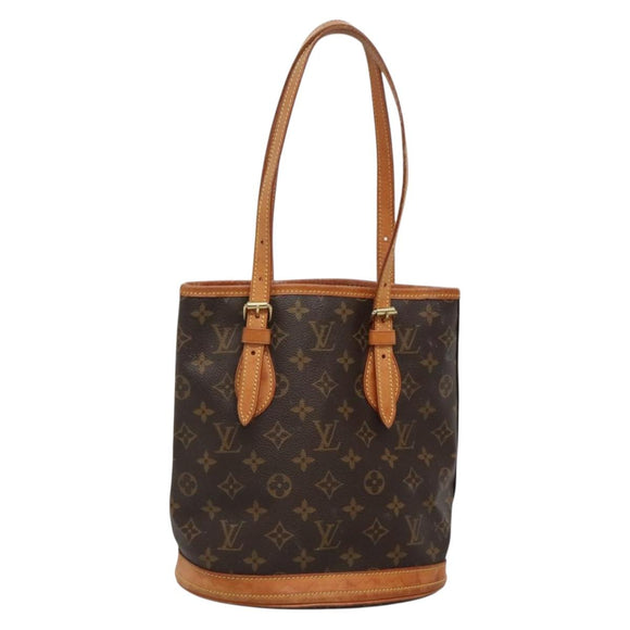 LOUIS VUITTON Monogram Bucket PM Shoulder Bag M42238 LV Auth ep9612