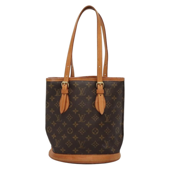 LOUIS VUITTON Monogram Bucket PM Shoulder Bag M42238 LV Auth ep9612