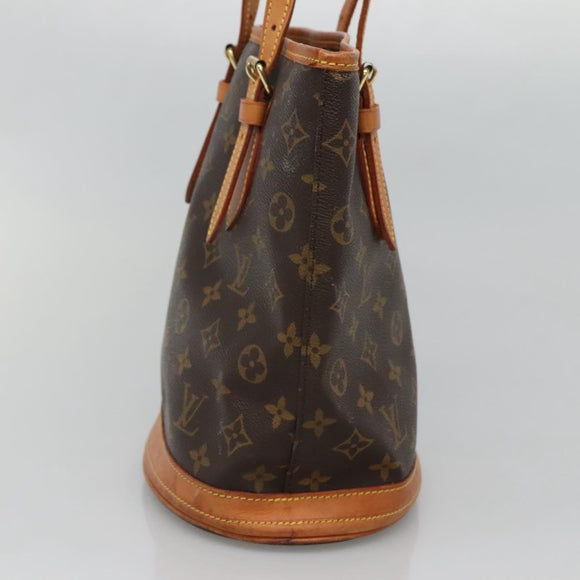 LOUIS VUITTON Monogram Bucket PM Shoulder Bag M42238 LV Auth ep9612