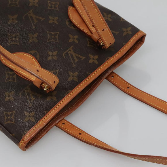 LOUIS VUITTON Monogram Bucket PM Shoulder Bag M42238 LV Auth ep9612