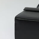 Salvatore Ferragamo Gancini Hand Bag Leather 2way Black Gold Auth ep9613-8