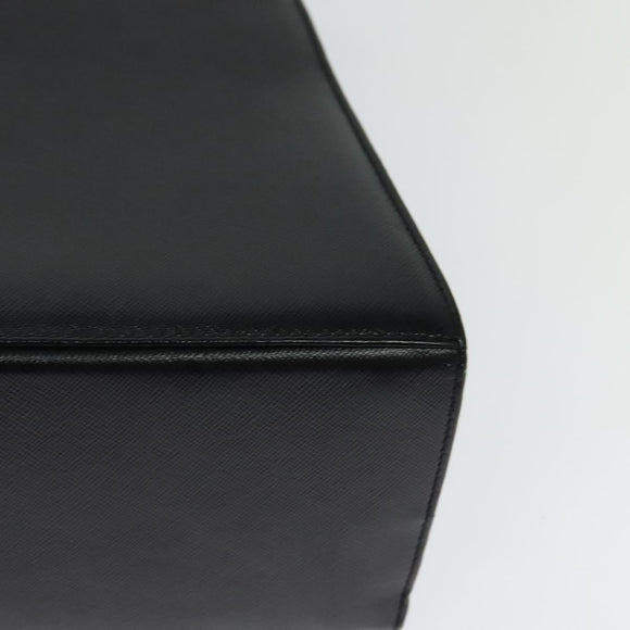 Salvatore Ferragamo Gancini Hand Bag Leather 2way Black Gold Auth ep9613