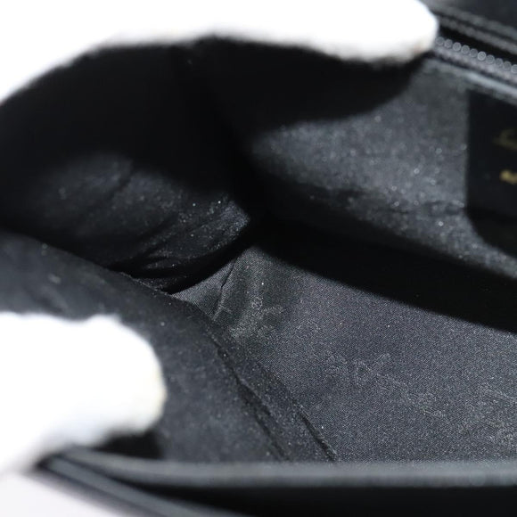 Salvatore Ferragamo Gancini Hand Bag Leather 2way Black Gold Auth ep9613