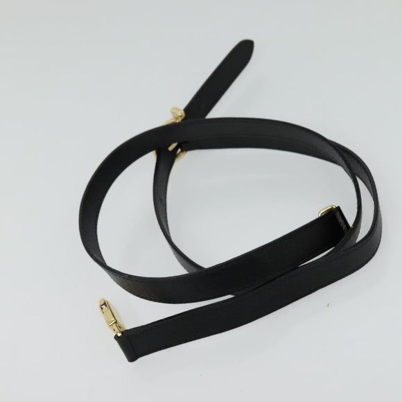 Salvatore Ferragamo Gancini Hand Bag Leather 2way Black Gold Auth ep9613