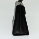 Salvatore Ferragamo Gancini Hand Bag Leather 2way Black Gold Auth ep9613-3