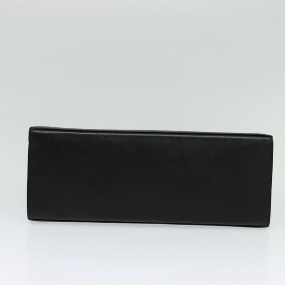 Salvatore Ferragamo Gancini Hand Bag Leather 2way Black Gold Auth ep9613