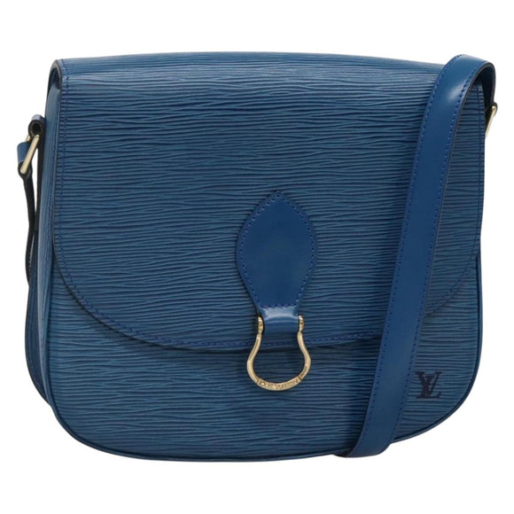LOUIS VUITTON Epi Saint Cloud GM Shoulder Bag Toledo Blue M52195 LV Auth ep9625