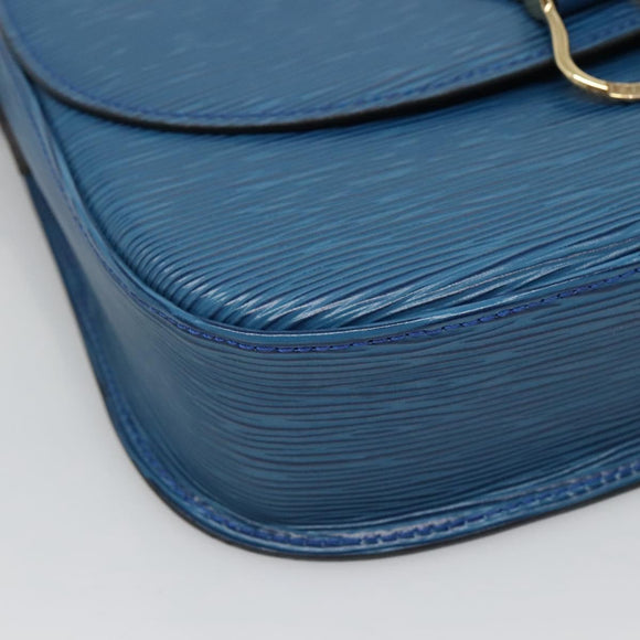 LOUIS VUITTON Epi Saint Cloud GM Shoulder Bag Toledo Blue M52195 LV Auth ep9625