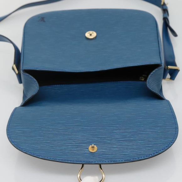 LOUIS VUITTON Epi Saint Cloud GM Shoulder Bag Toledo Blue M52195 LV Auth ep9625