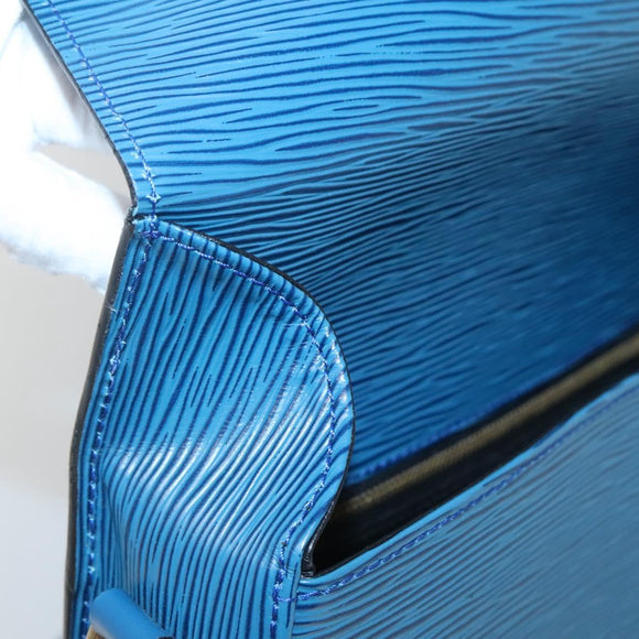 LOUIS VUITTON Epi Saint Cloud GM Shoulder Bag Toledo Blue M52195 LV Auth ep9625