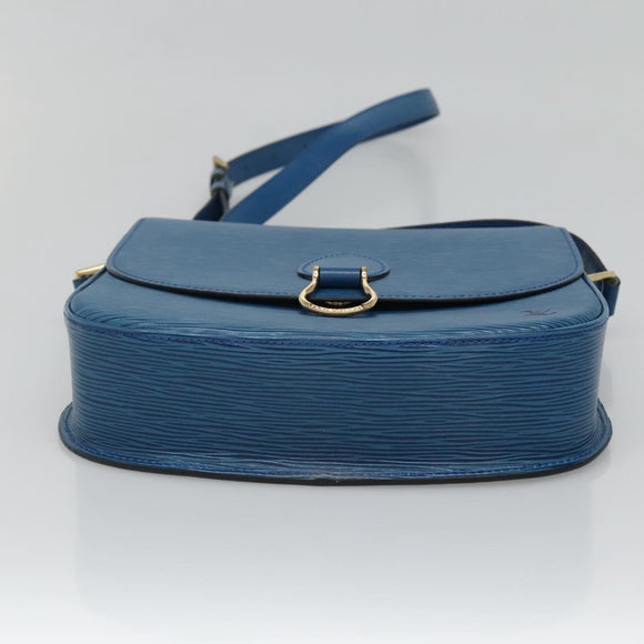 LOUIS VUITTON Epi Saint Cloud GM Shoulder Bag Toledo Blue M52195 LV Auth ep9625