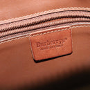 Burberrys Nova Check Clutch Bag PVC Beige Gold Auth ep9636-14