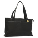 BURBERRY Tote Bag Leather Black Gold Auth ep9639-1