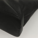 BURBERRY Tote Bag Leather Black Gold Auth ep9639-14