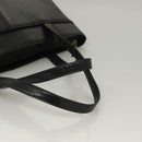 BURBERRY Tote Bag Leather Black Gold Auth ep9639-7