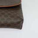 CELINE Macadam Canvas Shoulder Bag PVC Leather Brown Gold Auth ep9642-15