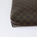 CELINE Macadam Canvas Shoulder Bag PVC Leather Brown Gold Auth ep9642-16