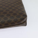 CELINE Macadam Canvas Shoulder Bag PVC Leather Brown Gold Auth ep9642-17