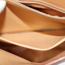 CELINE Macadam Canvas Shoulder Bag PVC Leather Brown Gold Auth ep9642-23