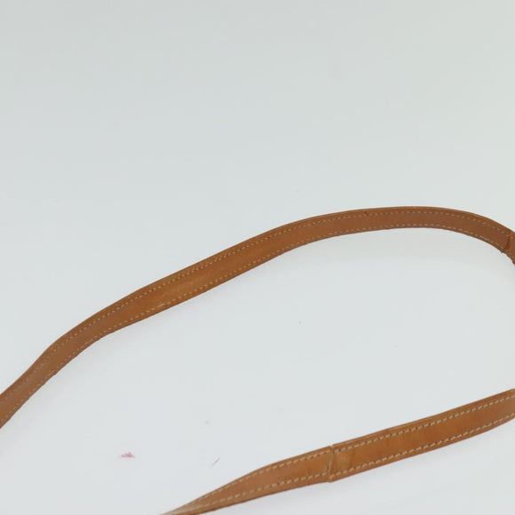 CELINE Macadam Canvas Shoulder Bag PVC Leather Brown Gold Auth ep9642