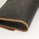 Christian Dior Honeycomb Canvas Shoulder Bag PVC Black Gold Auth ep9643-12