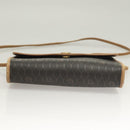 Christian Dior Honeycomb Canvas Shoulder Bag PVC Black Gold Auth ep9643-9