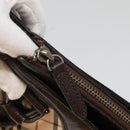 BURBERRY Nova Check Hand Bag Canvas Beige Silver Auth ep9645-10