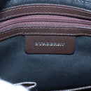 BURBERRY Nova Check Hand Bag Canvas Beige Silver Auth ep9645-18