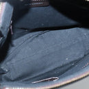 BURBERRY Nova Check Hand Bag Canvas Beige Silver Auth ep9645-11