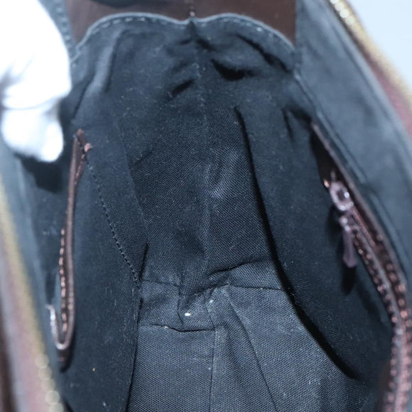 BURBERRY Nova Check Hand Bag Canvas Beige Silver Auth ep9645